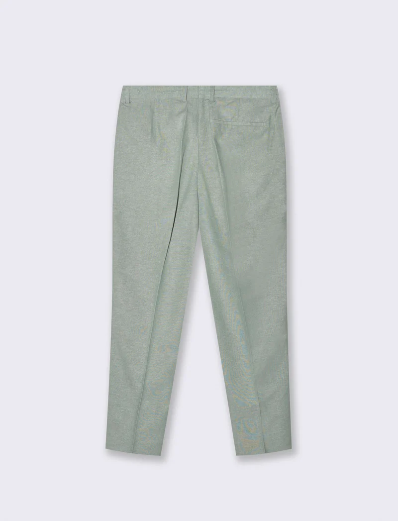 Pantaloni jogger da completo in misto lino da uomo - Verde
