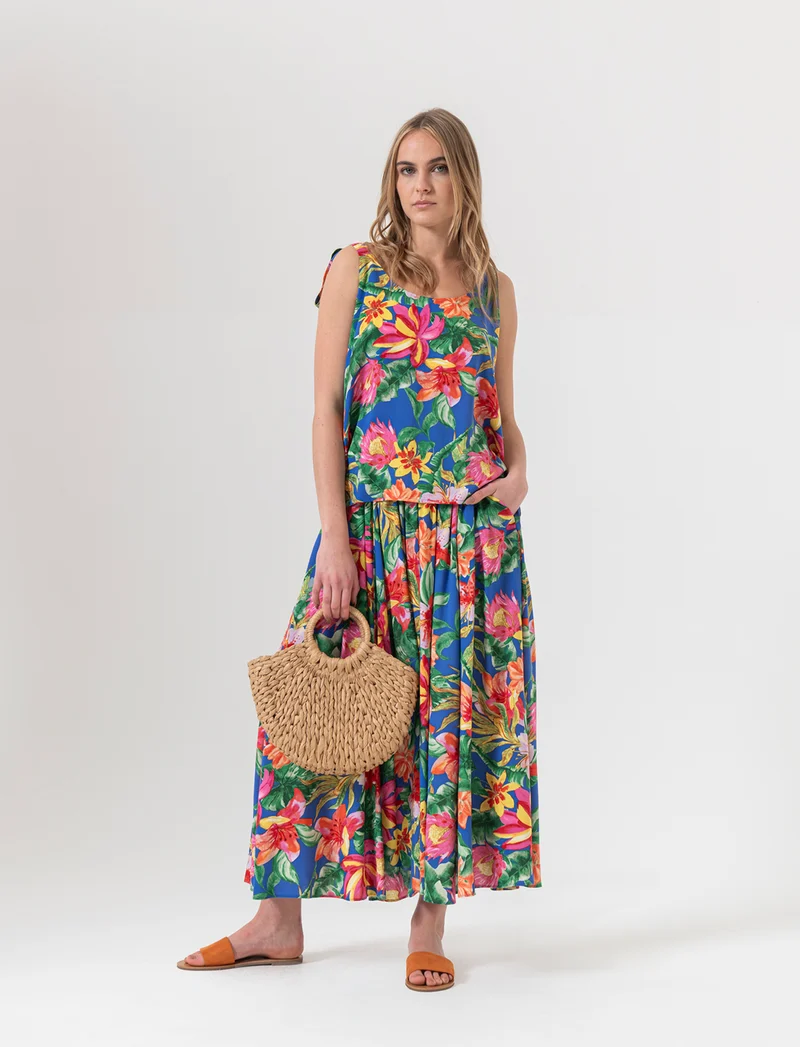 Gonna lunga con tasche da donna - var 2