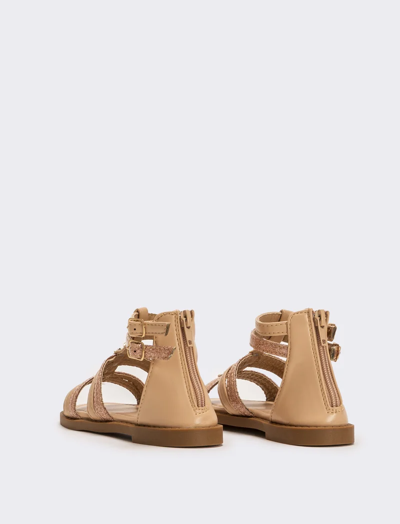 Sandalo da bambina con fascette - Rosa