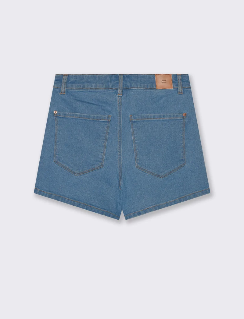 Short vita alta da donna - Denim