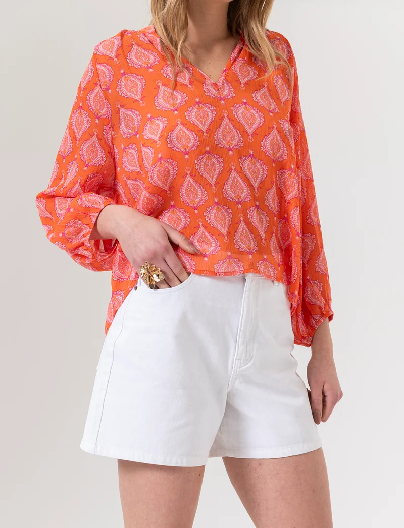 Short in denim da donna - Bianco