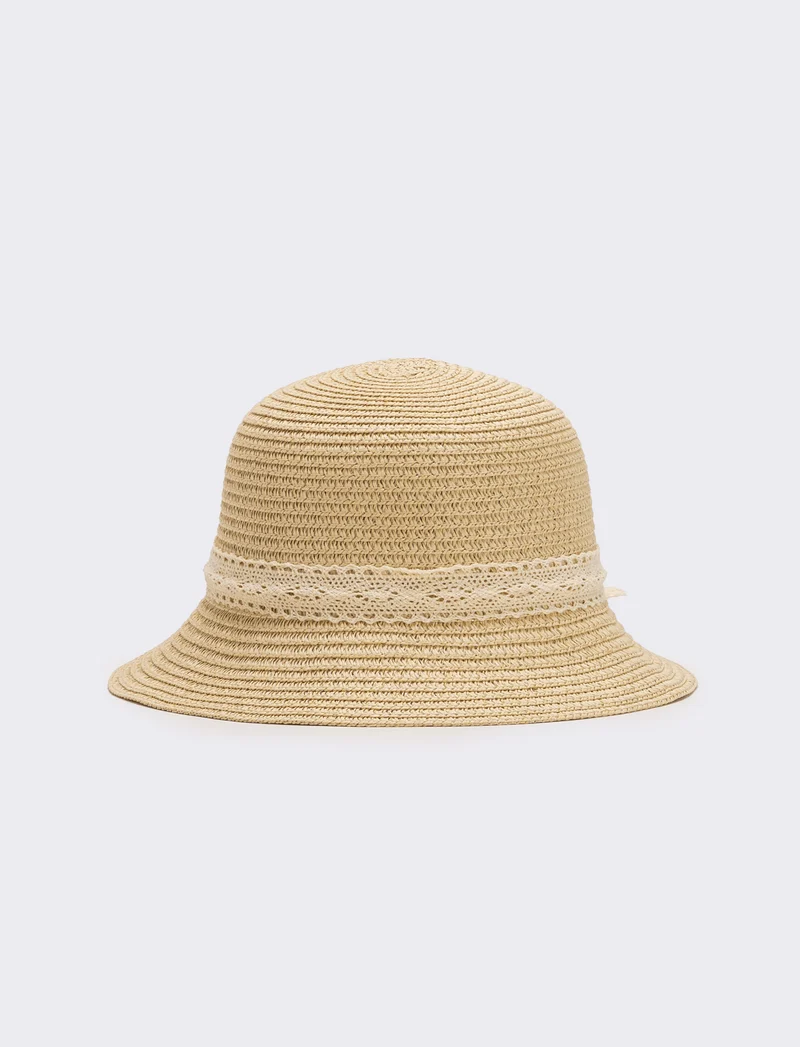 Cappello bambina con fiori - Rosa