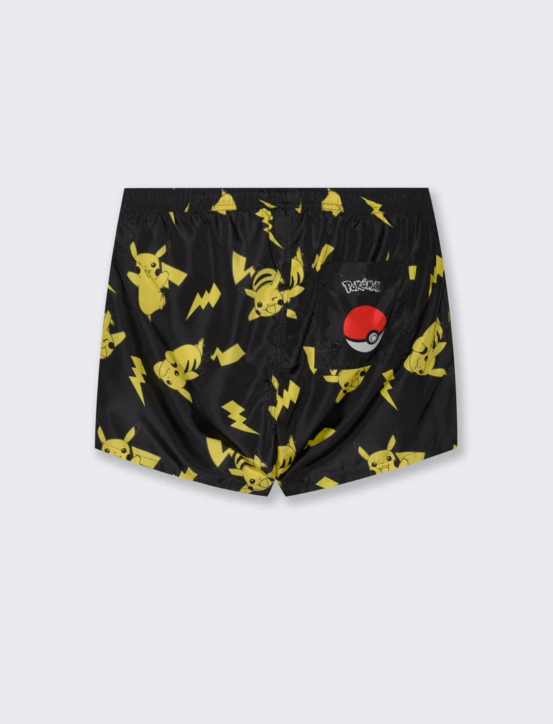 Costume mare stampa pokemon da uomo - Nero