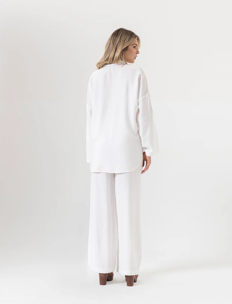 Pantalone con coulisse da donna - Bianco