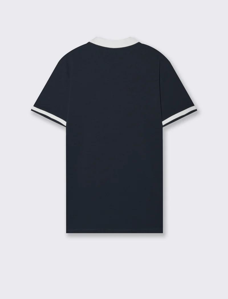Polo collo derby da uomo - Blu
