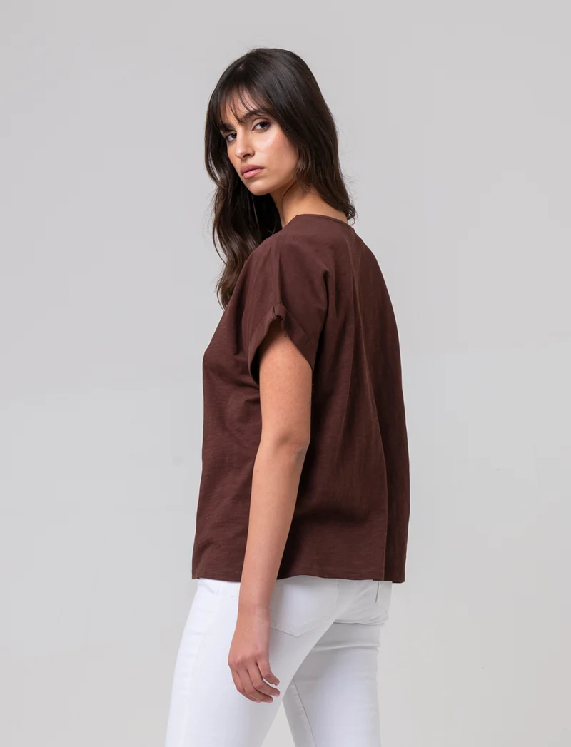 T-shirt con passamaneria da donna - Caffe'