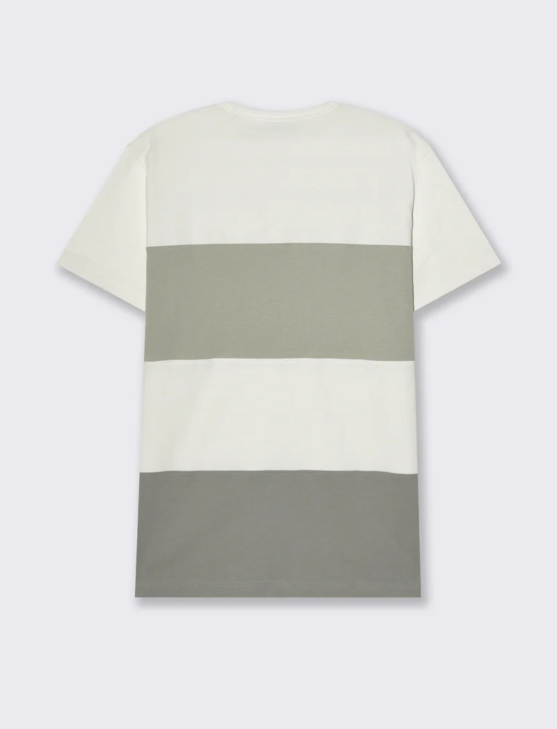 T-shirt a fasce da uomo - Bianco