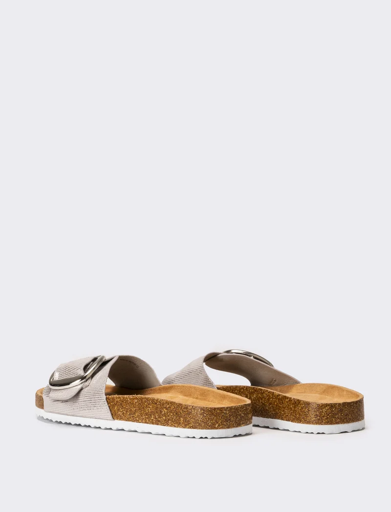 Sandalo flat da donna - Argento