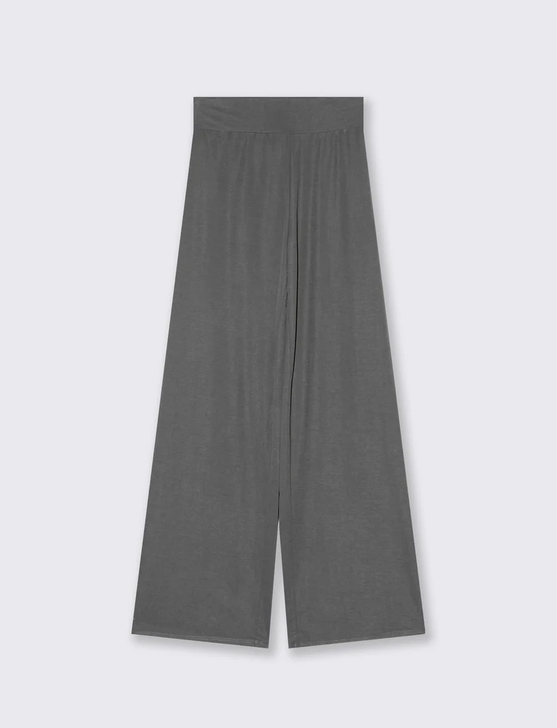 Jogger gamba larga da donna - Grigio piombo