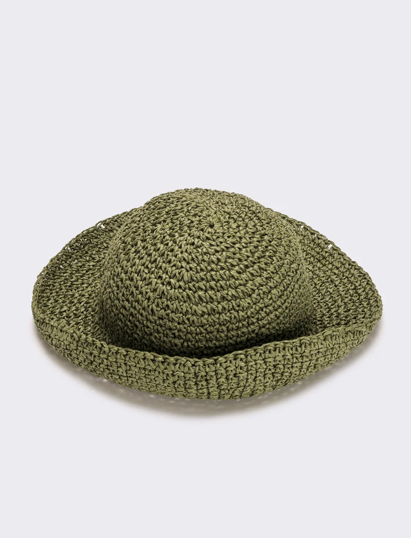 Cappello donna pescatore basic carta - Verde
