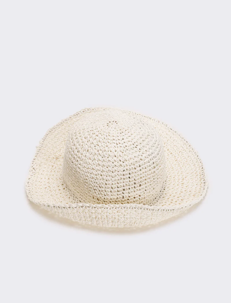 Cappello donna pescatore basic carta - Bianco