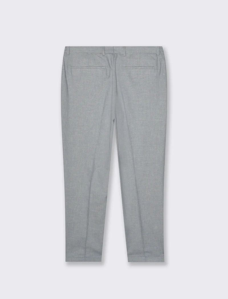 Pantaloni chino in popelin stretch da uomo - Blu