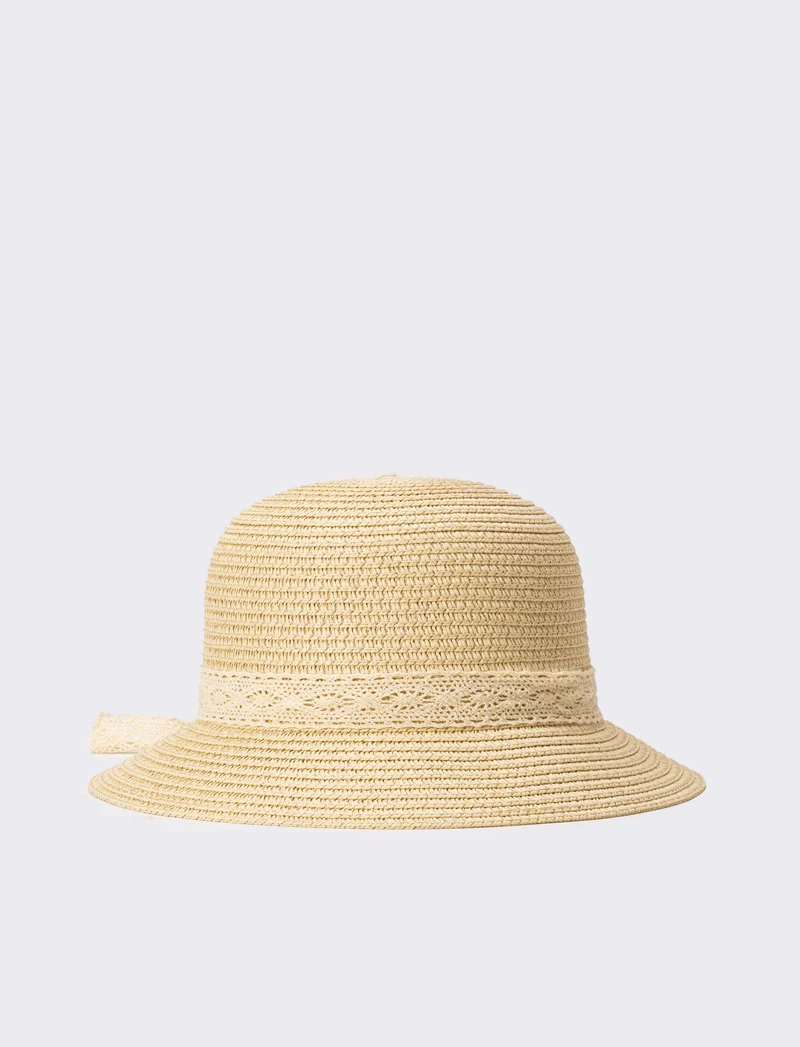 Cappello bambina con fiori - Blu