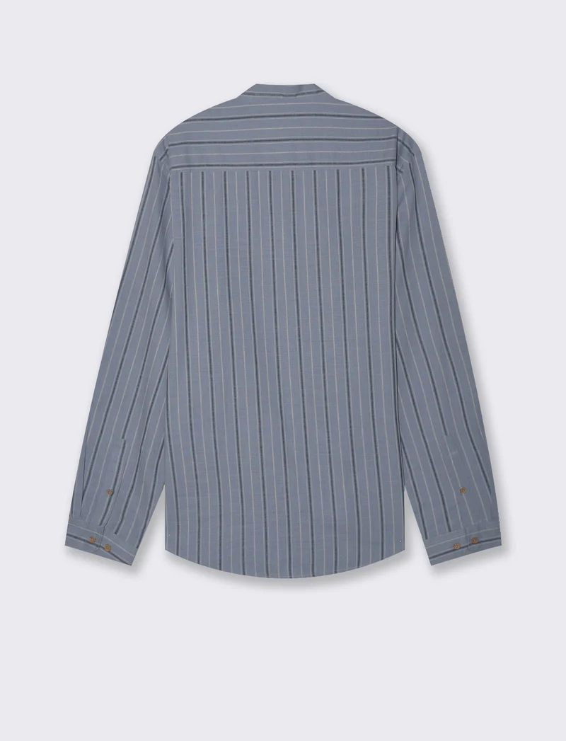 Camicia coreana a righe da uomo - CARTA DA ZUCCHERO