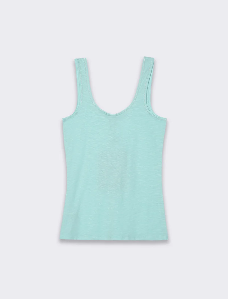 Top con passamaneria da donna - ACQUA