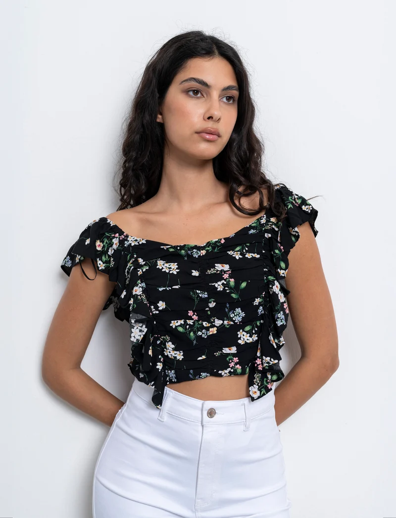 Top con rouches da donna - var 1