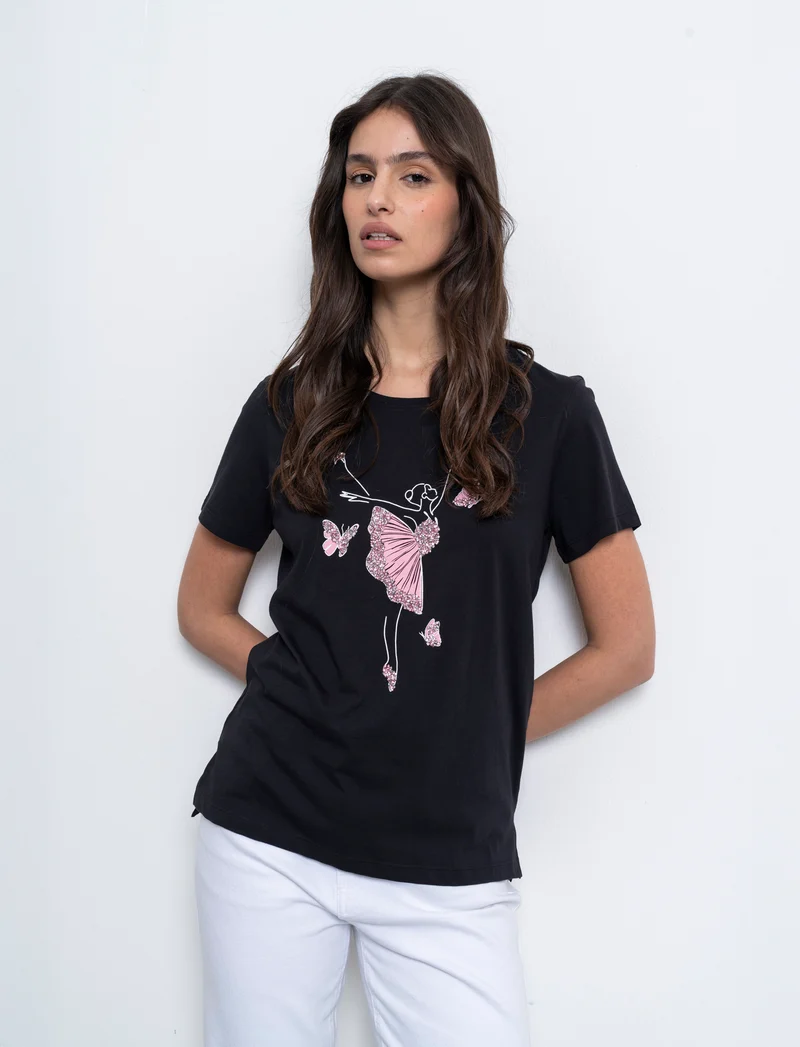 T-shirt con stampa da donna - var 2