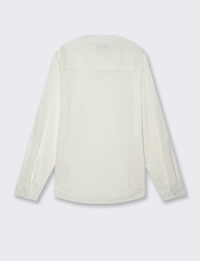 Casacca coreana effetto crepe da uomo - Bianco
