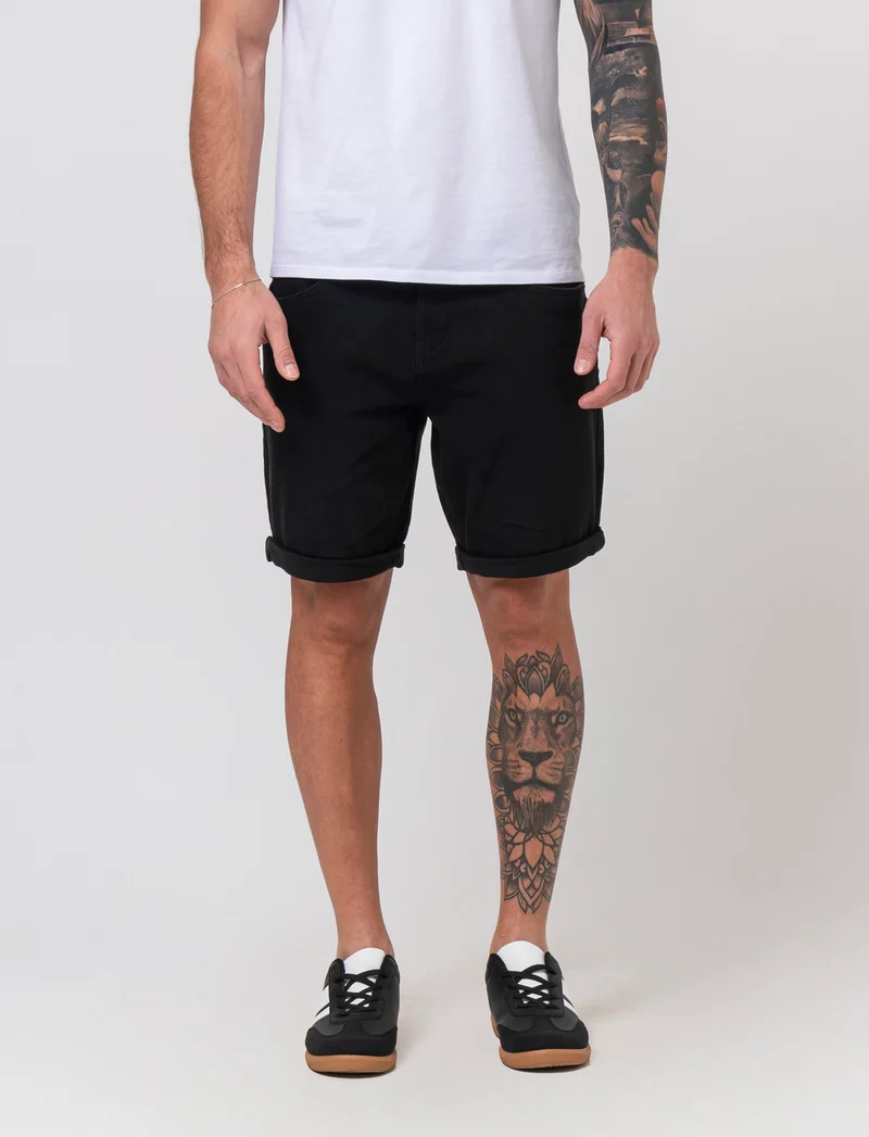 Bermuda jeans regular fit: da uomo - Nero