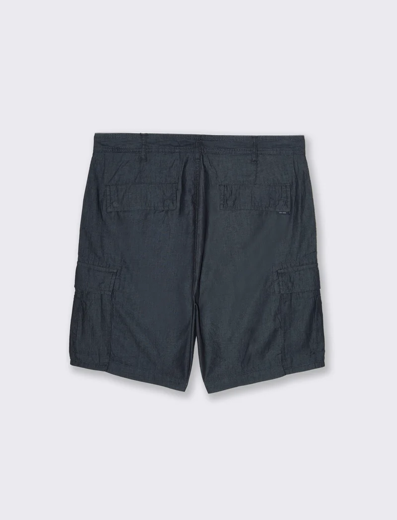 Bermuda leggero cargo fit da uomo - DENIM SCURO