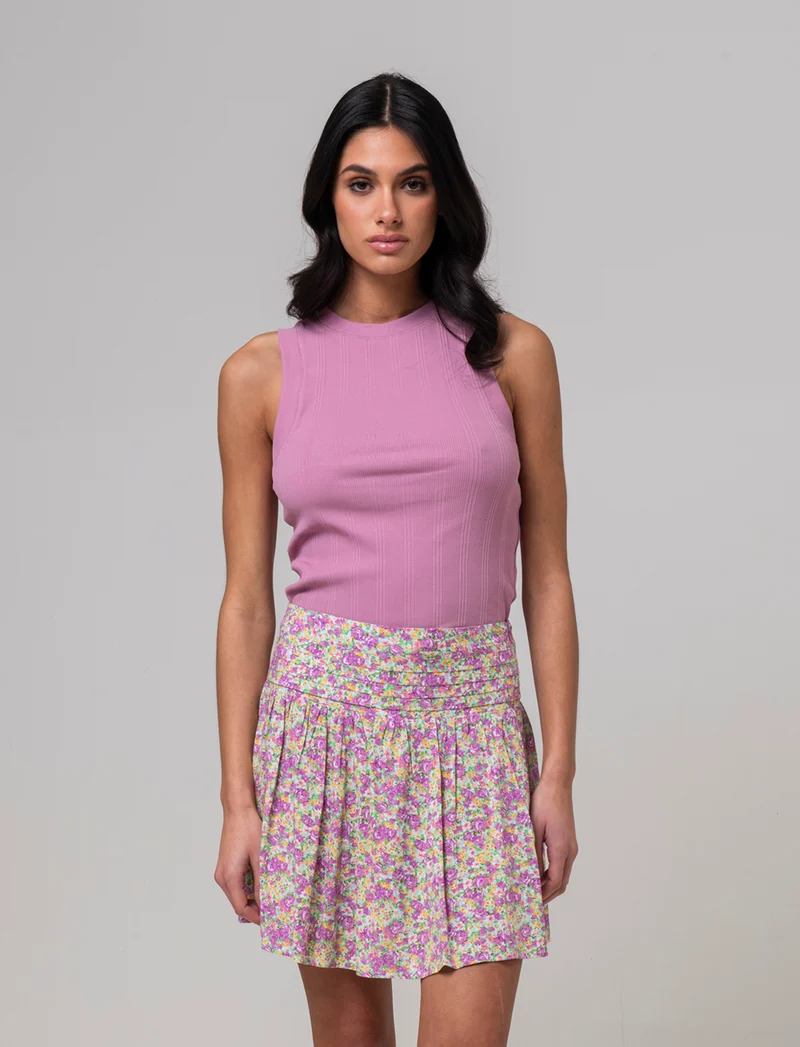Top in maglia da donna - Rosa polvere