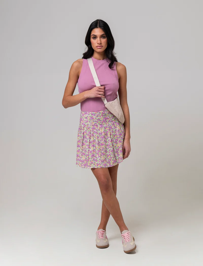 Top in maglia da donna - Rosa polvere