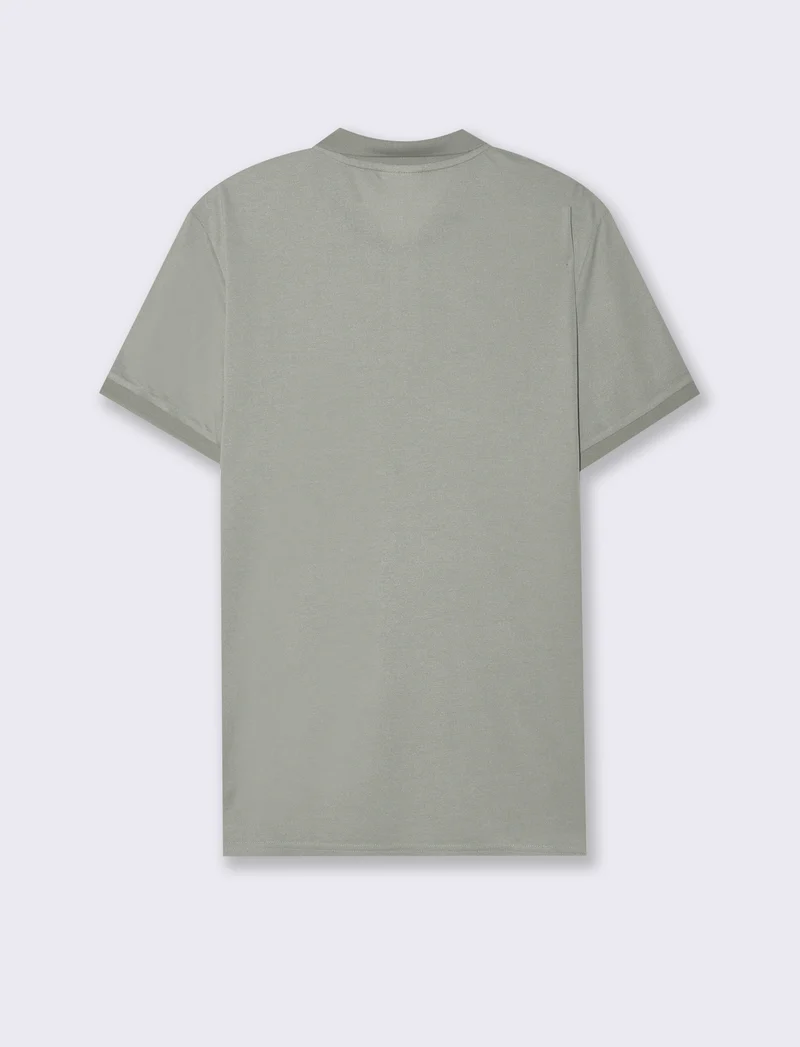 Polo basica con taschino da uomo - Verde