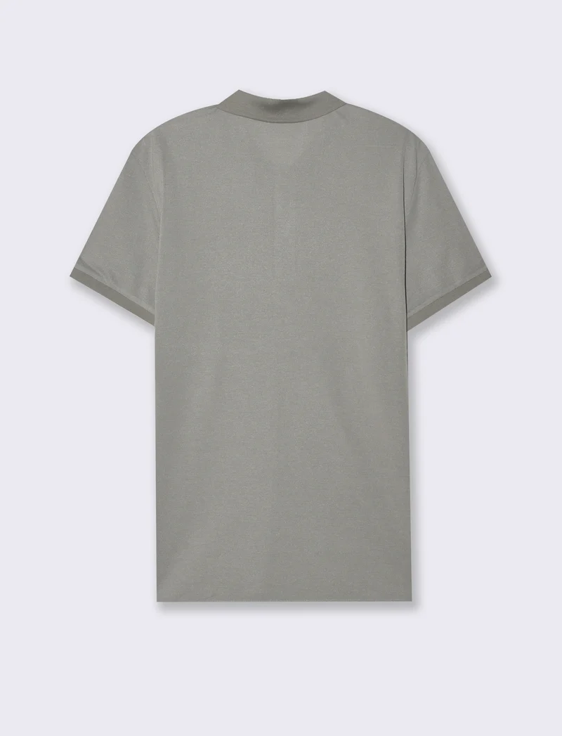 Polo basica con taschino da uomo - Grigio