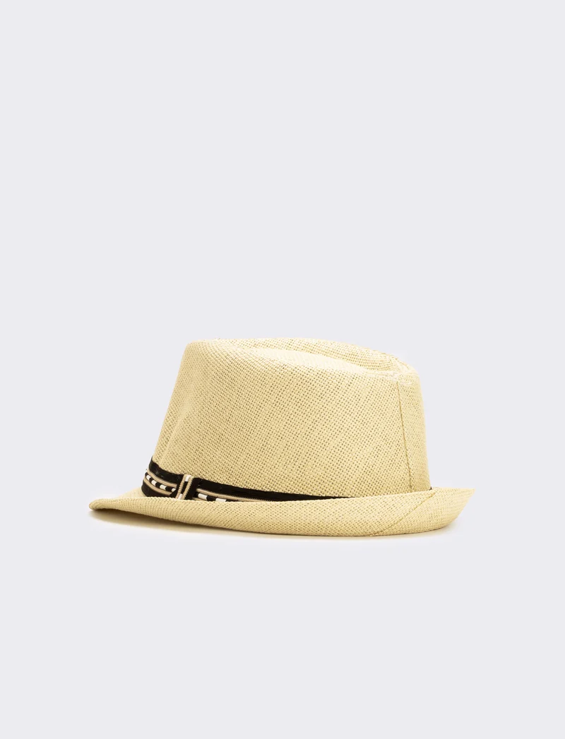 Cappello uomo borsalino paglia - Beige