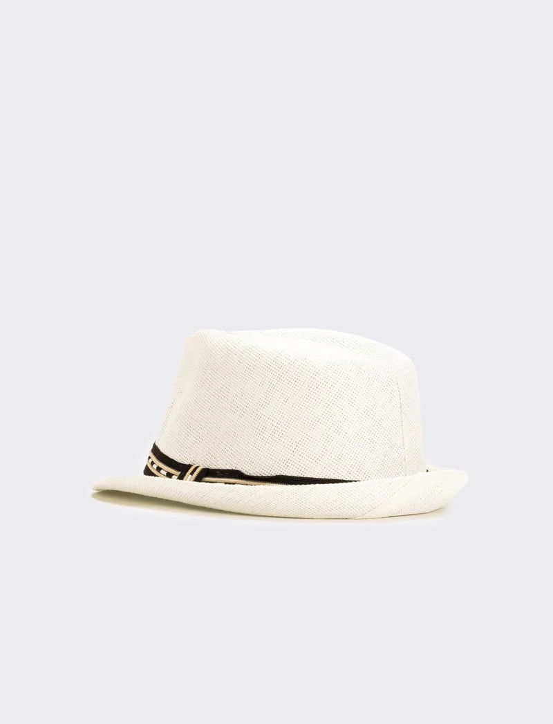 Cappello uomo borsalino paglia - Bianco natural