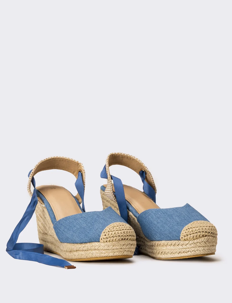 Sandalo Espadrillas in denim da donna - Jeans