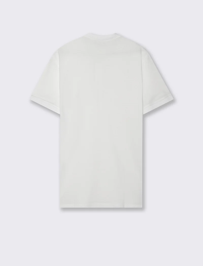 Polo coreana in piquet da uomo - Bianco