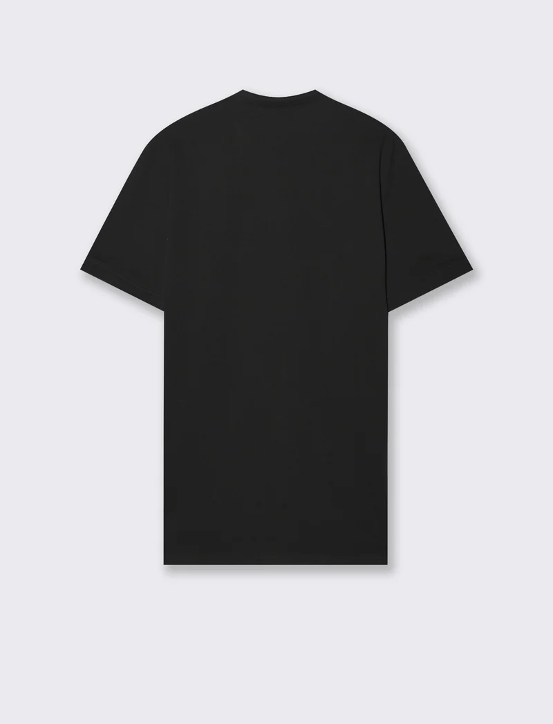 Polo coreana in piquet da uomo - Nero