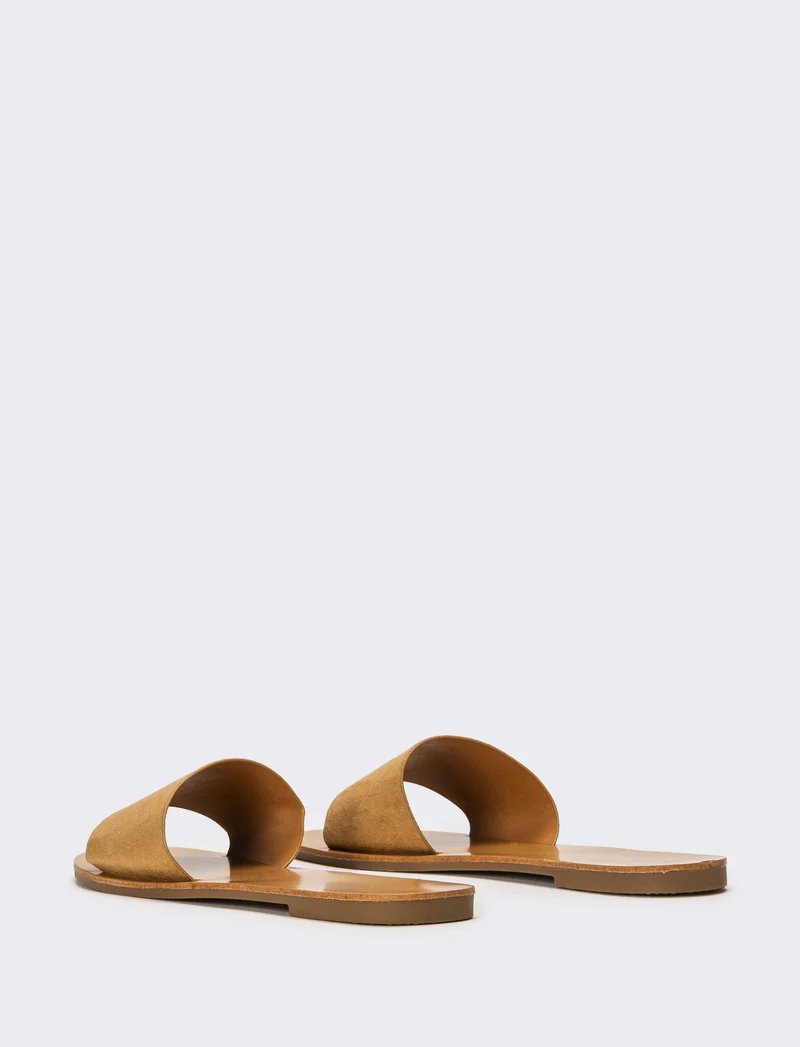 Mule a fascia da donna - Cammello