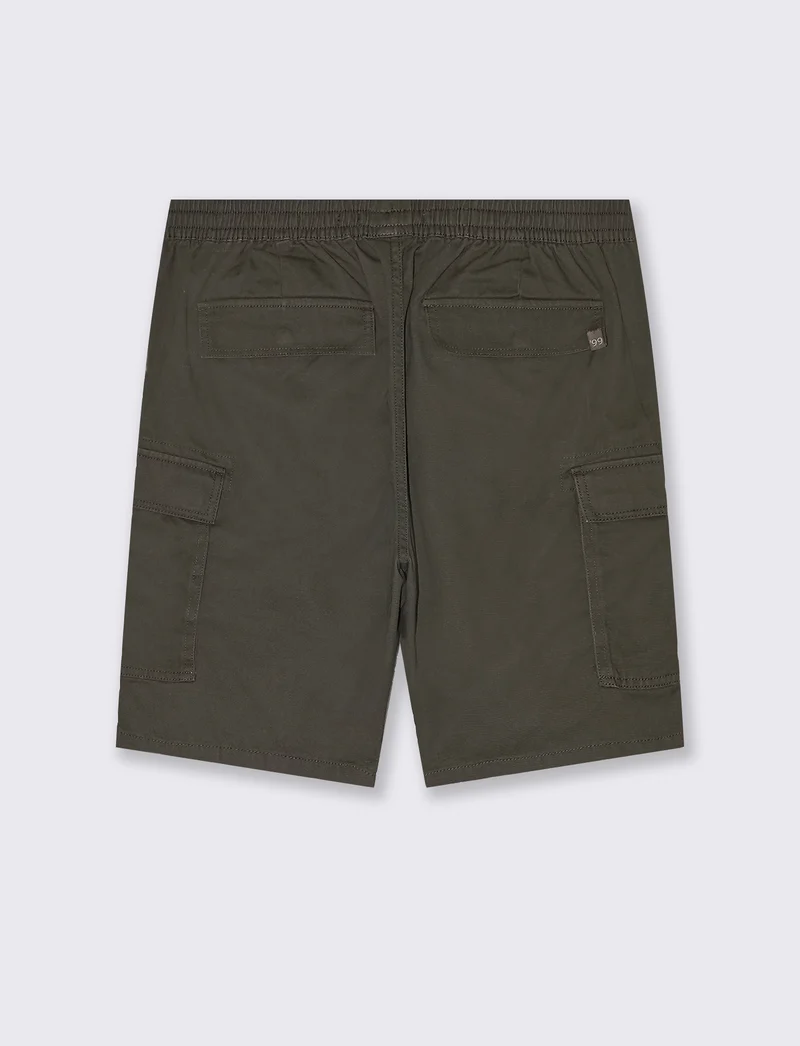 Bermuda cargo in twill da uomo - Verde kaki