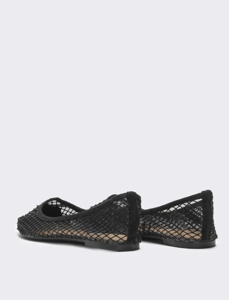 Ballerina da donna in rete - Nero