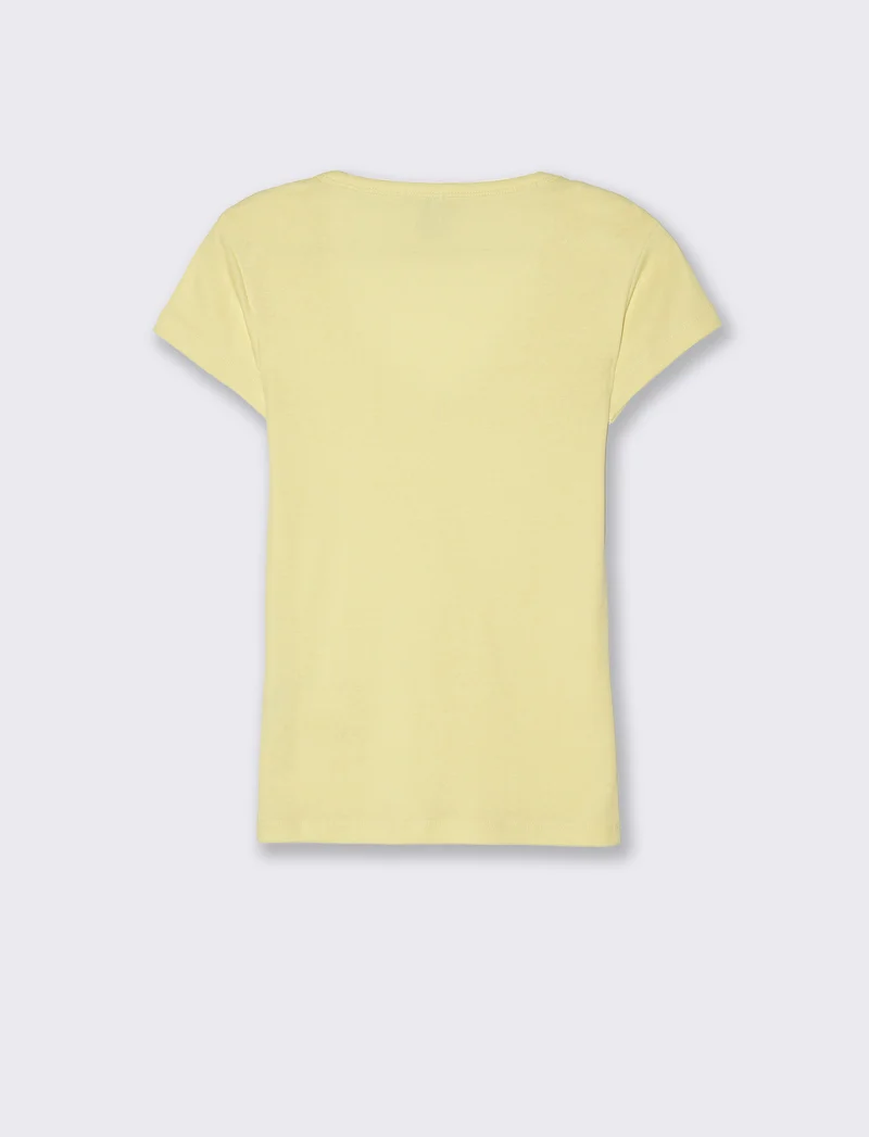 T-shirt basica da donna - Giallo