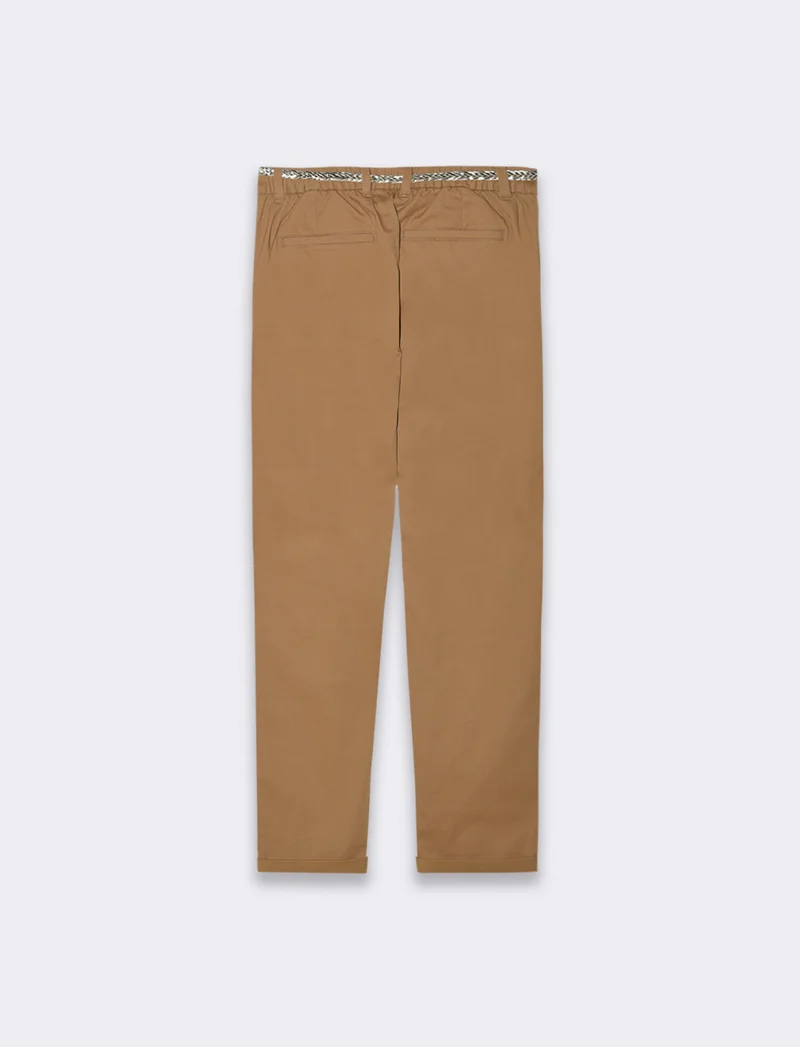 Pantalone con cintura da donna - Caramello