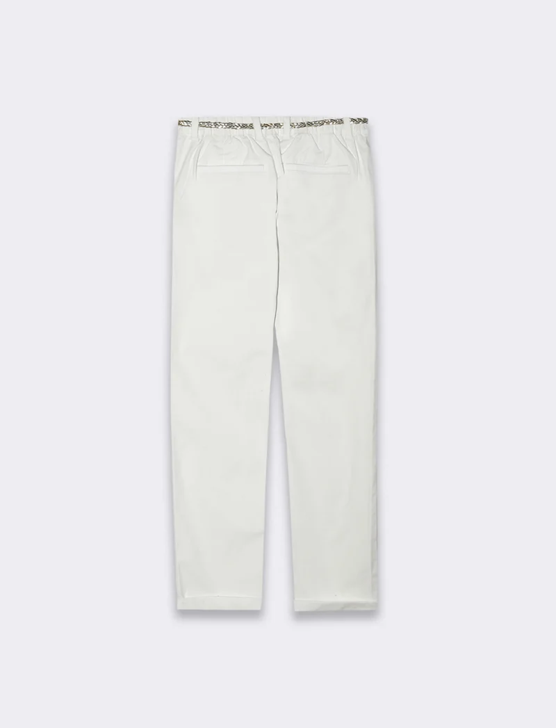 Pantalone con cintura da donna - Bianco