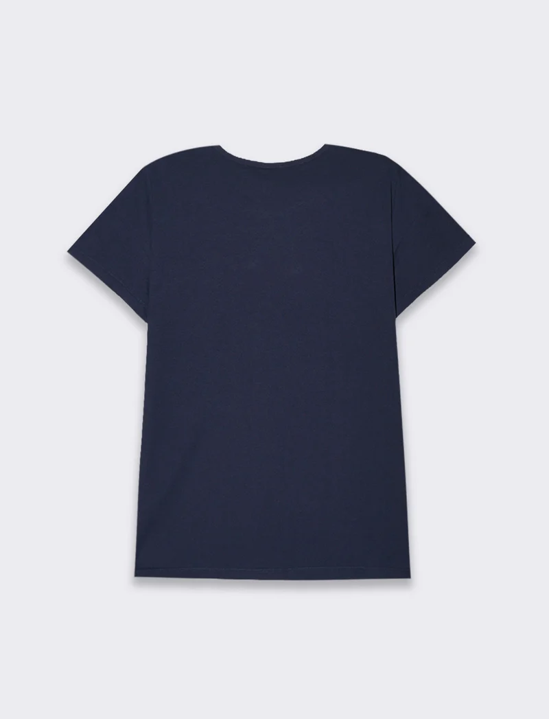 T-shirt con stampa e paillettes da donna - var 1