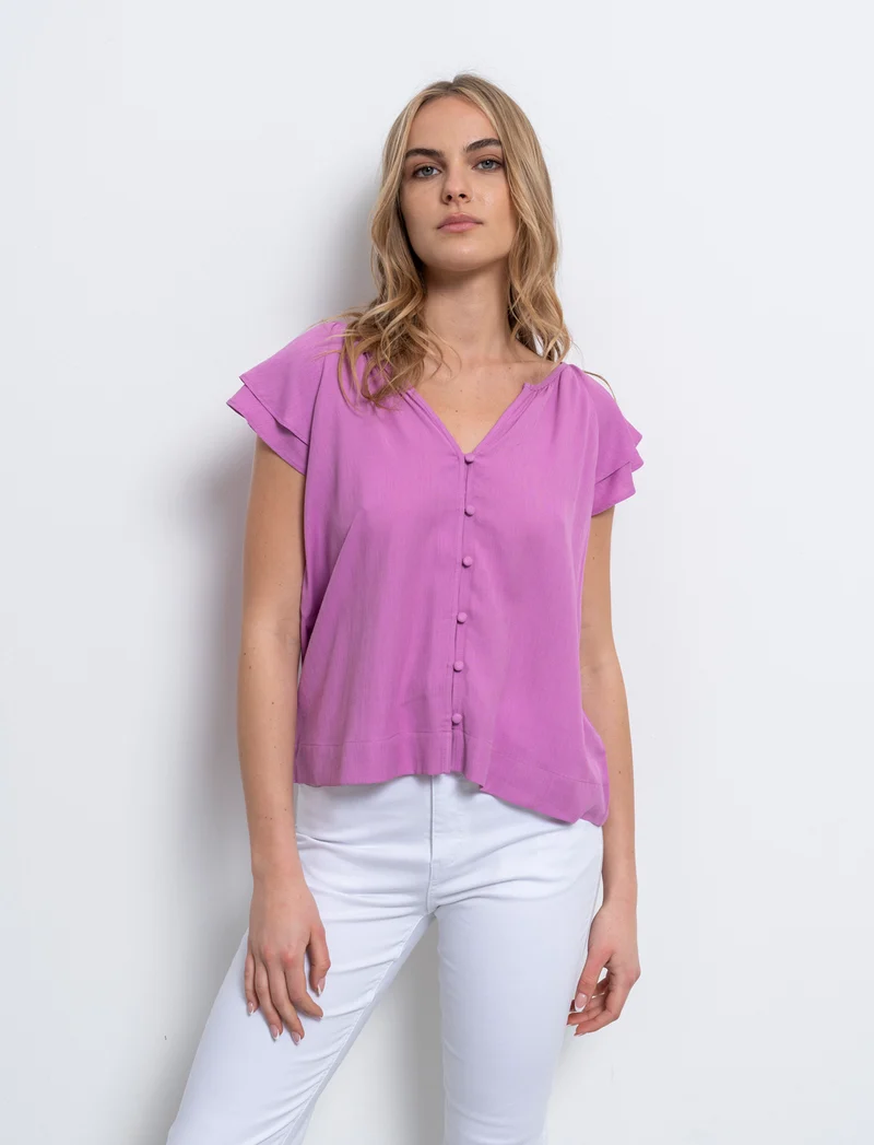Camicia con volant da donna - BEGONIA