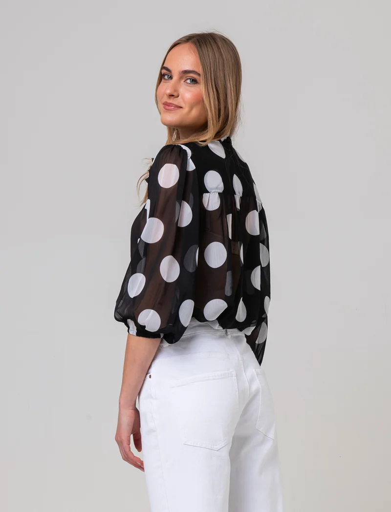 Blusa con ruches da donna - var 1