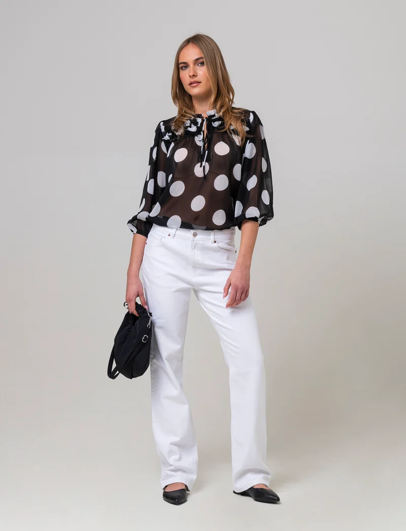 Blusa con ruches da donna - var 1