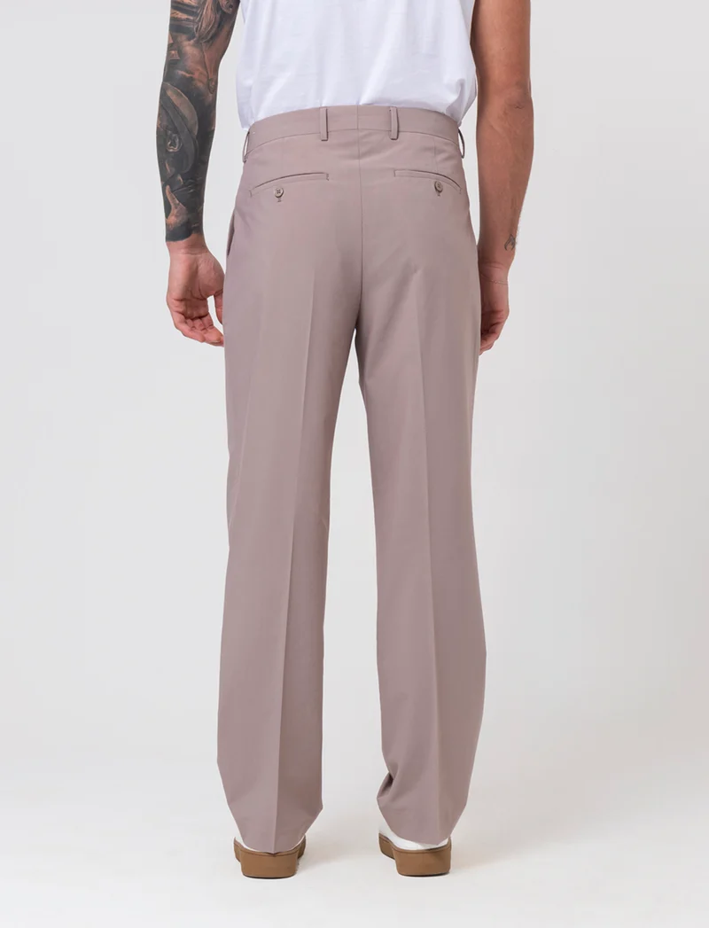 Pantaloni da completo relaxed fit da uomo - Grigio tortora