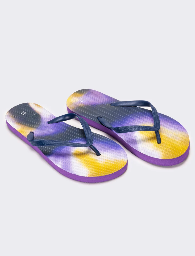 Infradito stampa tye-dye da donna - Viola