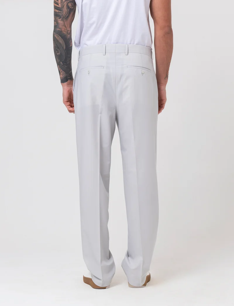 Pantaloni da completo relaxed fit da uomo - Grigio ghiaccio