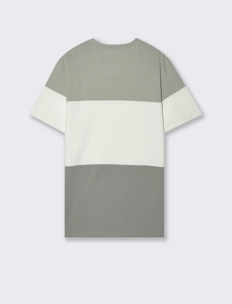 T-shirt a fasce da uomo - Bianco