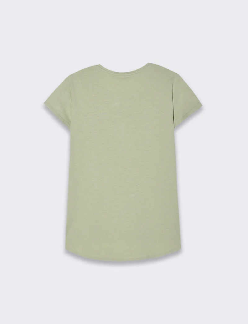 T-shirt con stampa da donna - Verdino