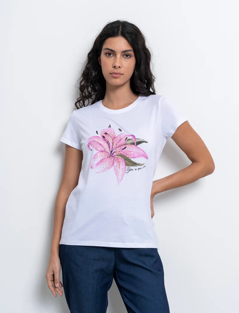T-shirt con stampa da donna - var 2