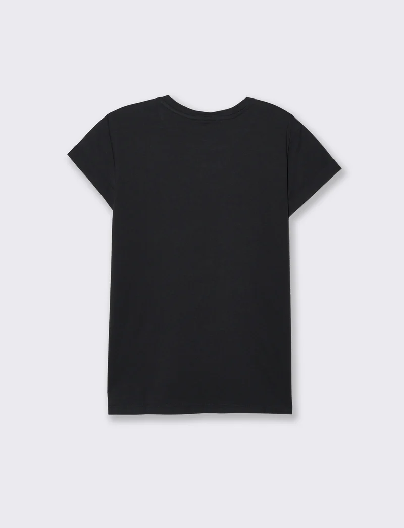 T-shirt stampata da donna - Nero